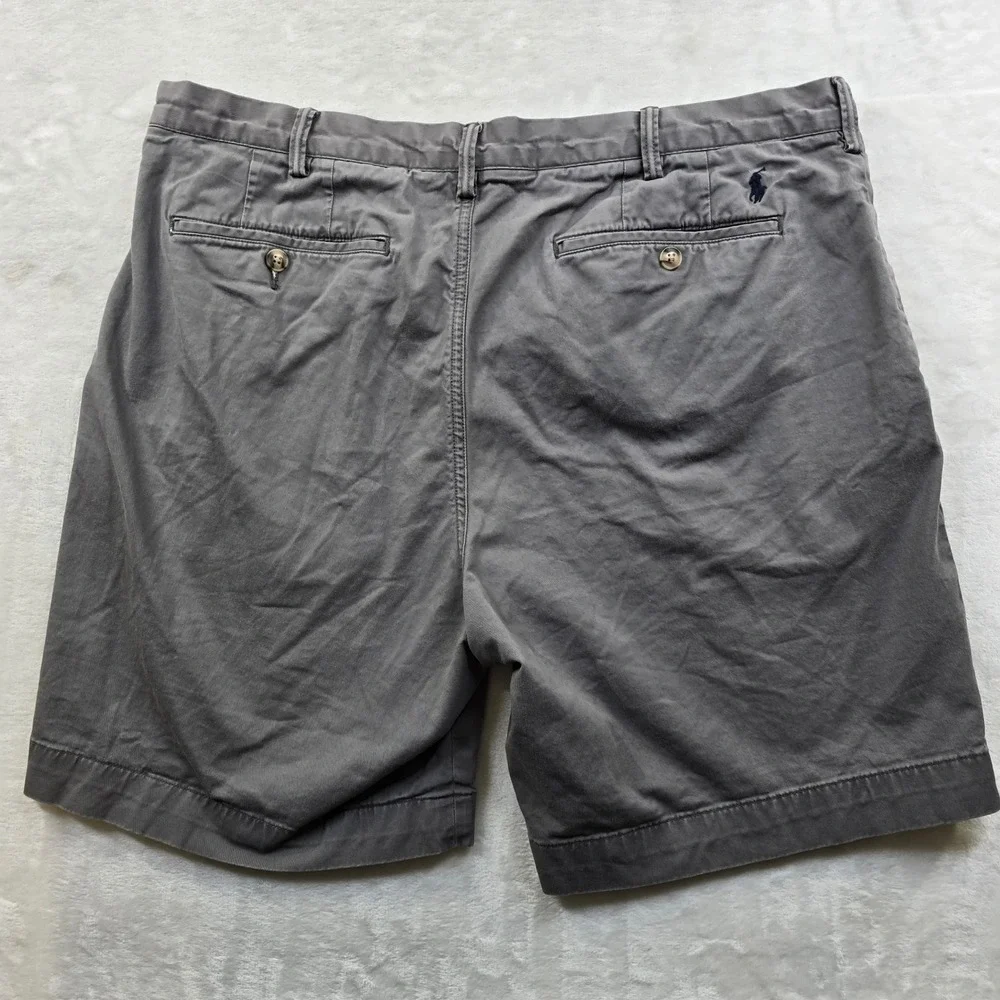 Polo Ralph Lauren Chino Shorts‎ Mens 38 Gray Stretch Cotton Classic Fit Polo